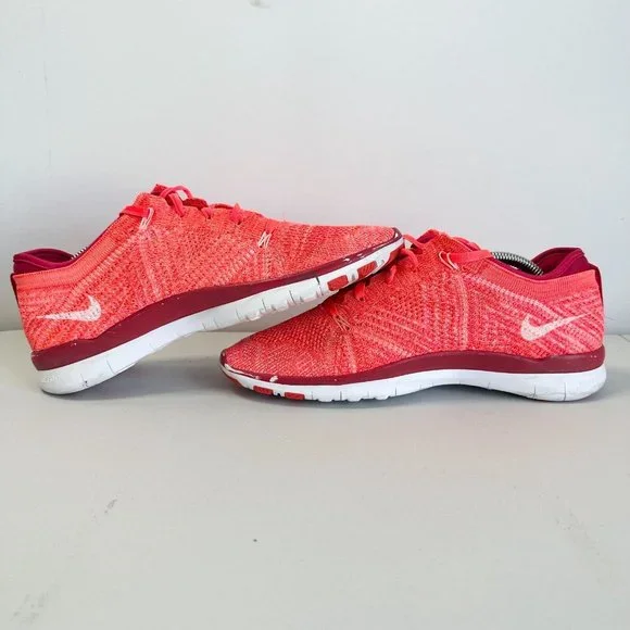Nike Free TR Flyknit Womens Shoes Sneakers Size US 9 Orange Red Runners Jogging - Picture 11 of 16